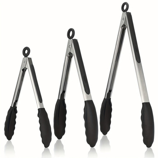 HighHeat Silicone Kitchen Tongs with Locking Grip 30cm