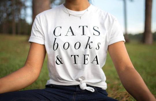 Cats & coffee &Jesus - Cats & Books &Tea Fur Mama T shirt Gift For