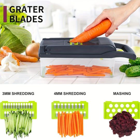 16in1 Multifunctional Vegetable Chopper  Slicer Set.