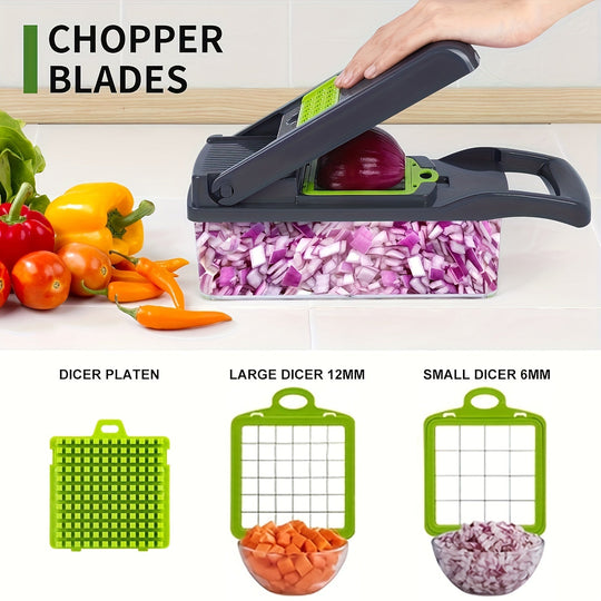 16in1 Multifunctional Vegetable Chopper  Slicer Set.
