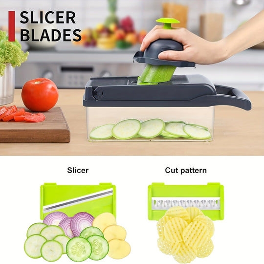16in1 Multifunctional Vegetable Chopper  Slicer Set.