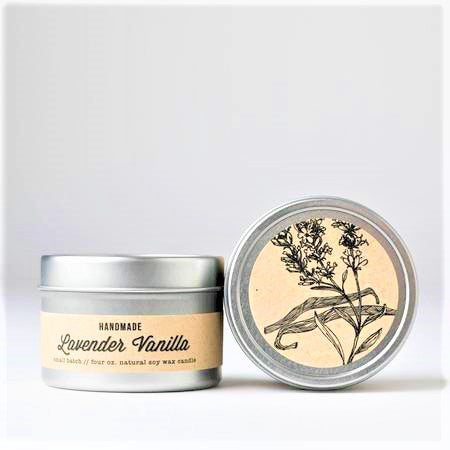 Lavender Vanilla 4oz travel candle