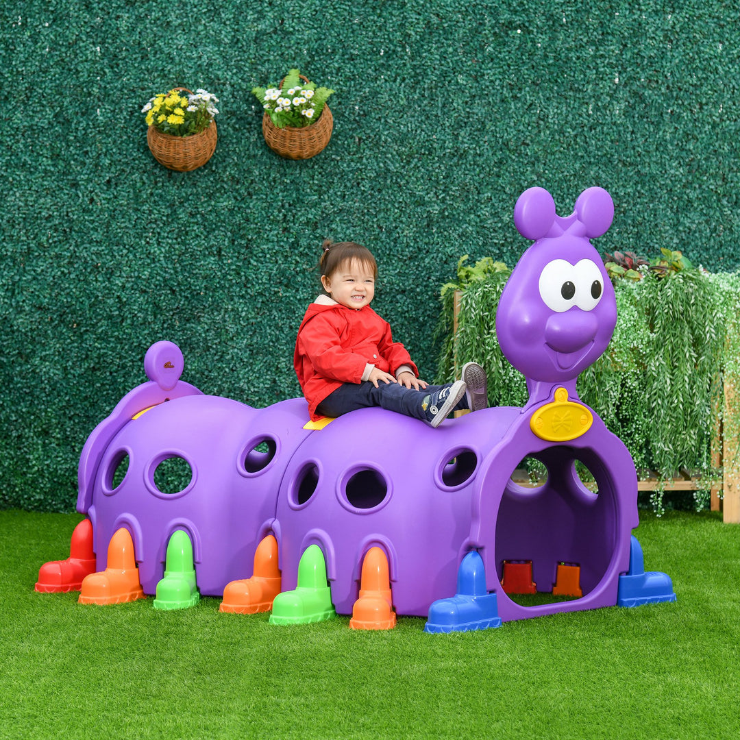 Qaba Caterpillar Climbing Tunnel for Kids Climb-N-Crawl Toy Indoor &