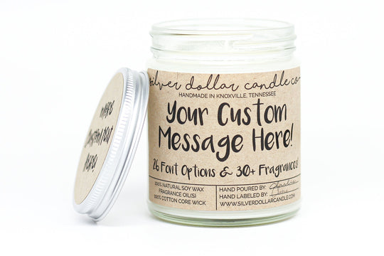 Personalized Custom Candle (Kraft) - 9/16oz 100% All-Natural Soy Wax