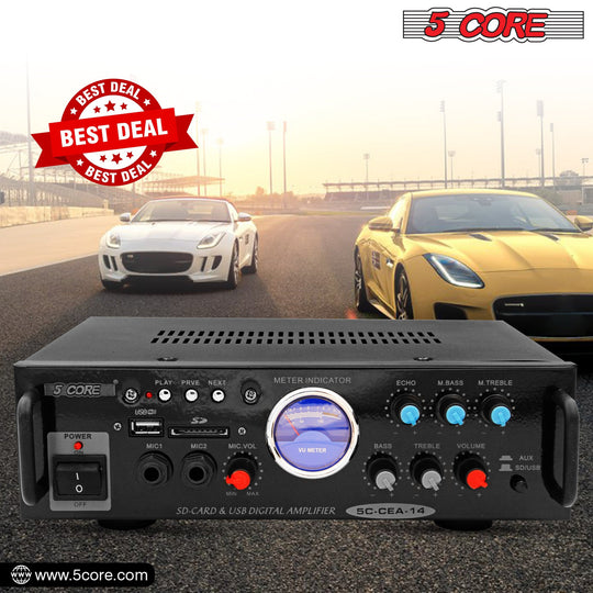XCore Dual Channel Amplifier Car Audio System 300W Audio Reciver Car