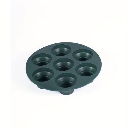 7Cavity Silicone Muffin Mold Versatile Air Fryer Cake Pan