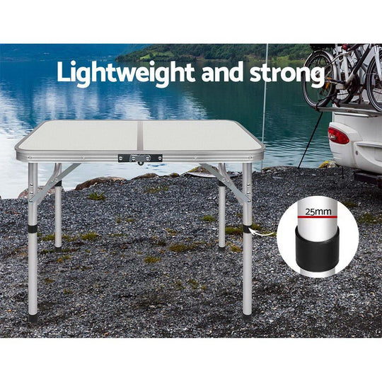 Weisshorn Folding Camping Table 90CM Adjustable Portable Outdoor