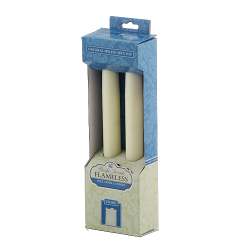 Flameless LED 9" Taper Candles - Set of 2