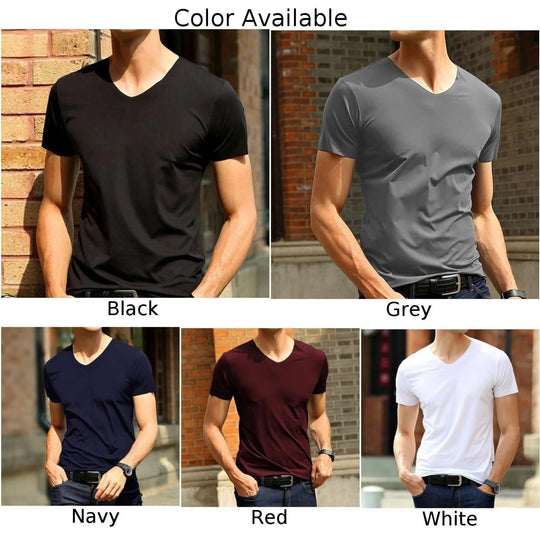2023 Men's T-shirt Japan Short Sleeve Male Ice Silk Trackless T-shirt