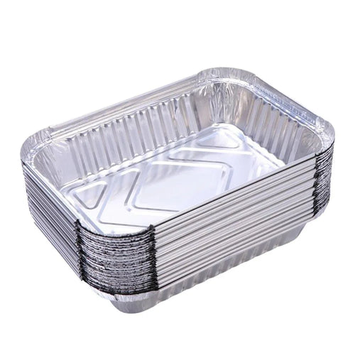 50pcs Disposable BBQ Drip Pans Aluminum Foil Grease Drip Pans