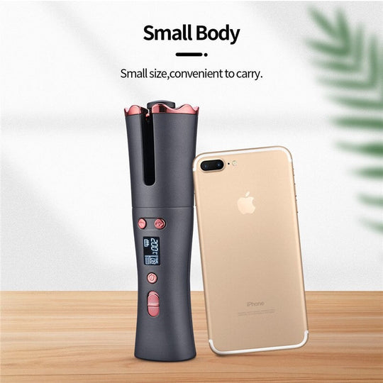 Wireless Auto Curling Irons Portable Automatic Rotating Hair Curler