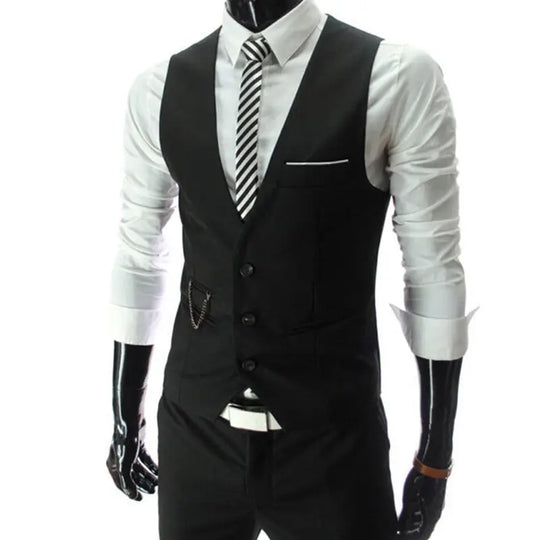 M-7XL 2024 New Dress Vests For Men Slim Fit Mens Suit Vest Male