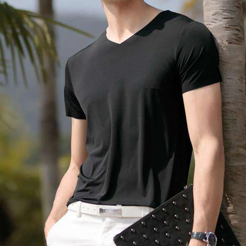 2023 Men's T-shirt Japan Short Sleeve Male Ice Silk Trackless T-shirt