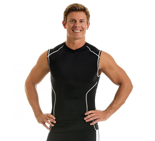 Insta Slim Activewear Compression Contrast Stitching V-neck MA0013