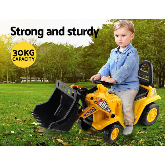Keezi Ride On Car Toys Kids Excavator Bulldozer Sandpit Digger Car