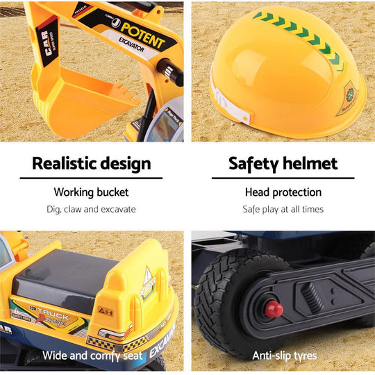Keezi Ride On Car Toys Kids Excavator Digger Sandpit Bulldozer Car