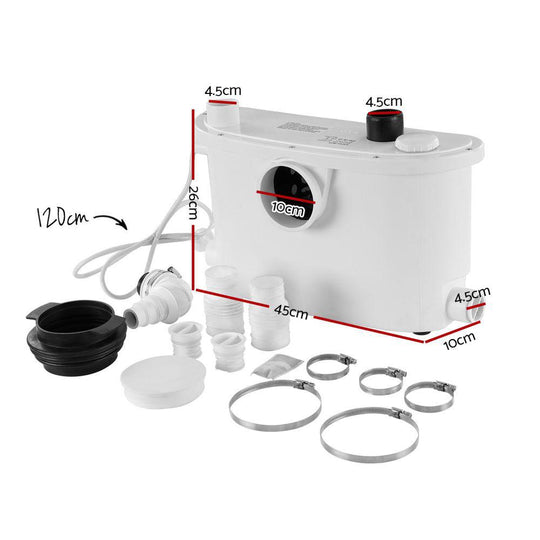 Giantz Macerator Sewerage Pump Waste Water Marine Toilet Disposal Unit