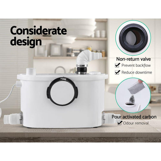 Giantz Macerator Sewerage Pump Waste Water Marine Toilet Disposal Unit