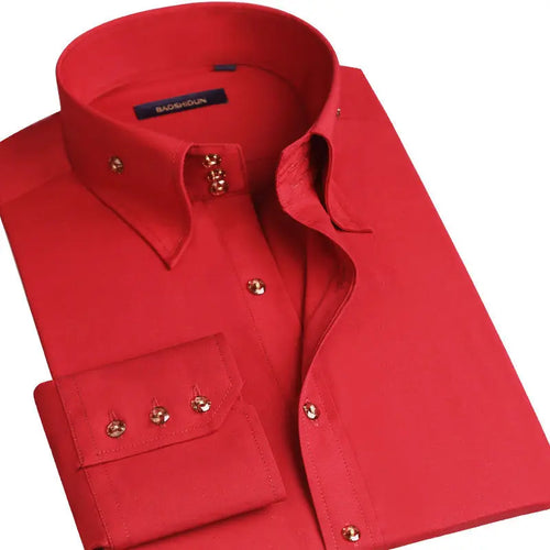 Men's Casual Shirt Long Sleeve Korean Trends Fashion Button-down