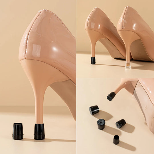 2Pair Round Silicone Heel Protector Stoppers Antislip High Heeler Bridal Latin Stiletto Dancing Covers Wedding Shoes Accessories