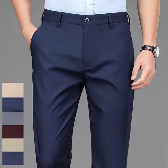 Men's Stretchy Casual Pants Business Suit Pants Spring Summer