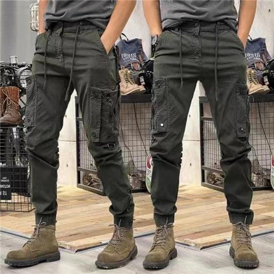 Military Tactical Cotton Cargo Pants for Mens Elastic Casual Trousers