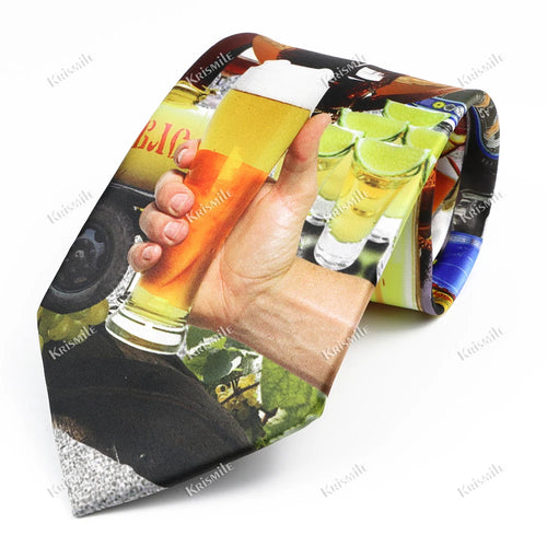 Vintage Art Oil Graffiti Print Tie Soft Touch New Design 8.5cm