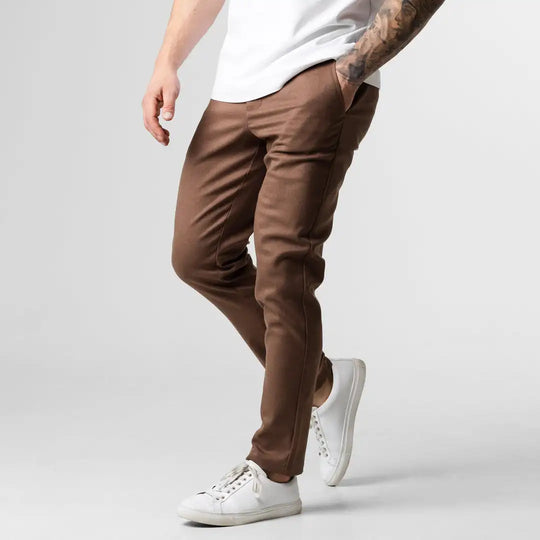 Men's Pants Active Chinos Comfortable Men Long Stylish Slim Fit Ankle
