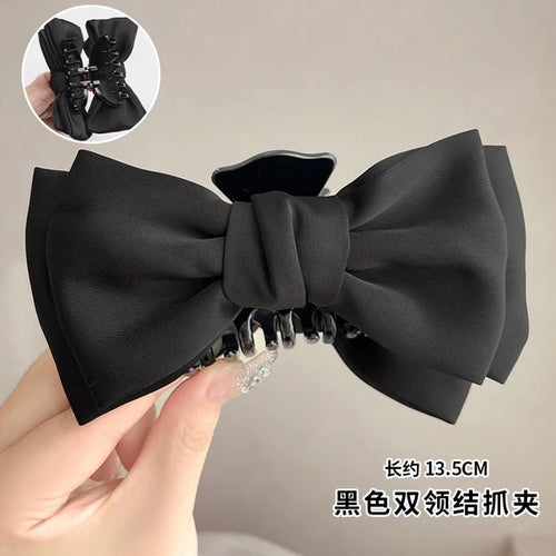 Fashion Women Bow Hairpin Korean Version Of Solid Color Butterfly