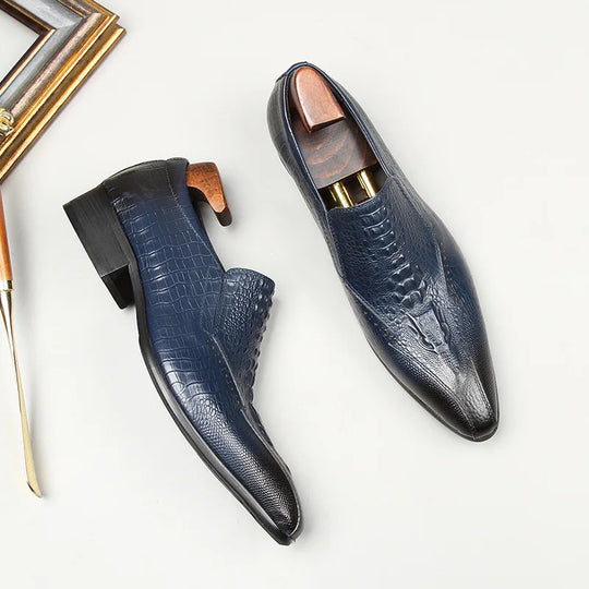Fashions Slip-on Loafers Buckle Leather Shoe Daily Casual Shoes Men's Business Formal Office Shoes Original Designer British