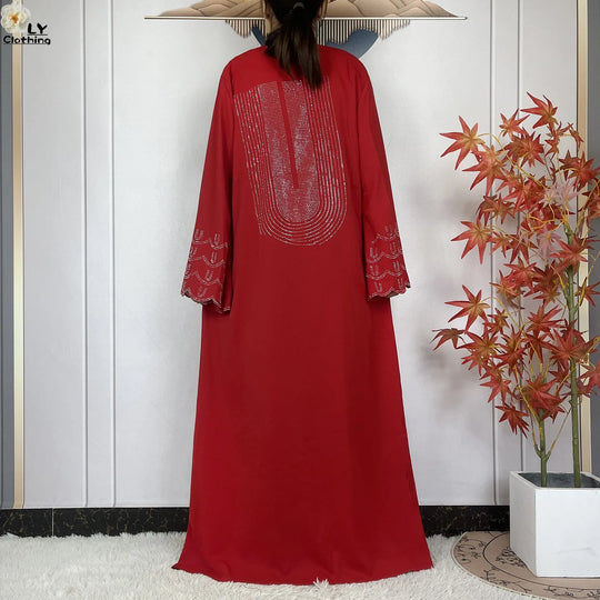 2024 New Muslim Chiffon Abayas For Women Robe Caftan Dubai Islam Clothing African Abaya Long Sleeved Fashion Dress With Turban