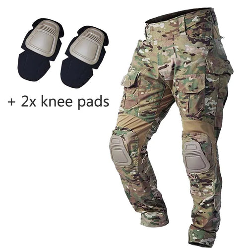 G3 Combat Pants +Pads Elastic Sport Pant Tactical Gear US CP Climb
