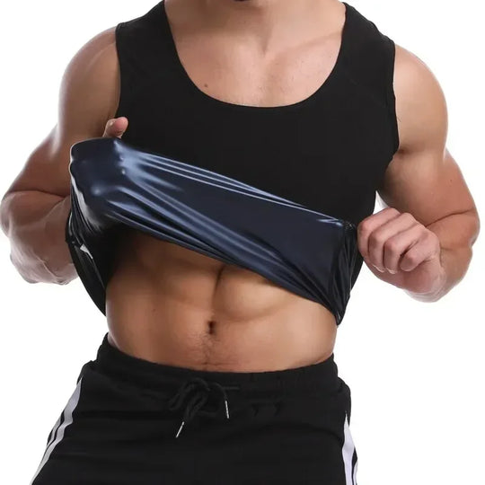 Men Sauna Sweat Vest and Short Sleeve Heat Trapping Shirt Sweat Body