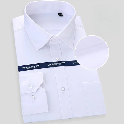 High Quality Cotton Men Dress Long Sleeve Shirt New Solid Male