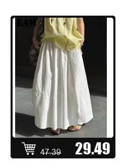 Khaki Hollow Out Tassels T-shirt Half-body Skirt Two Pieces Suit New Round Neck Women Fashion Spring Summer
