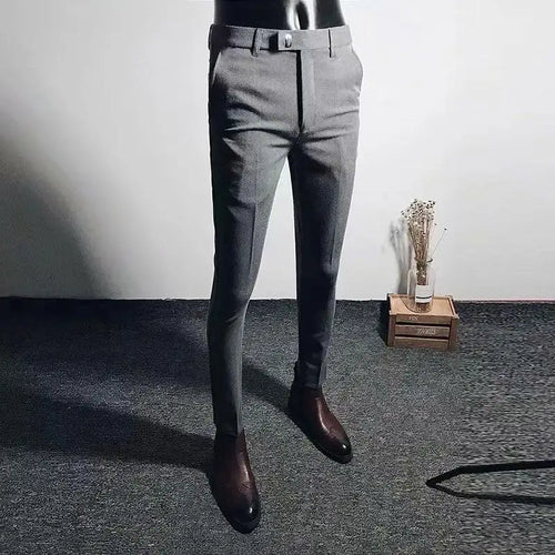 Men Pants Spring Summer Autumn Casual  Slim Straight  Long Business