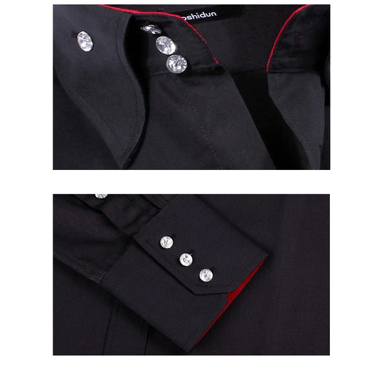 Men's Casual Shirt Long Sleeve Korean Trends Fashion Button-down