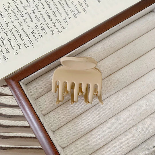 Small Frosted Hair Clip Basic All-Match Brown Hair Clip For Women