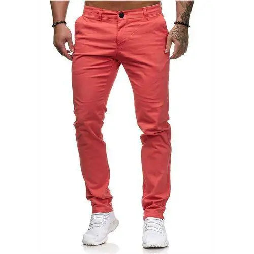 Plus Size S-3XL Men Pants Spring Autumn  Casual Slim Straight  Elastic