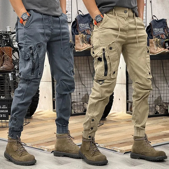 Military Tactical Cotton Cargo Pants for Mens Elastic Casual Trousers