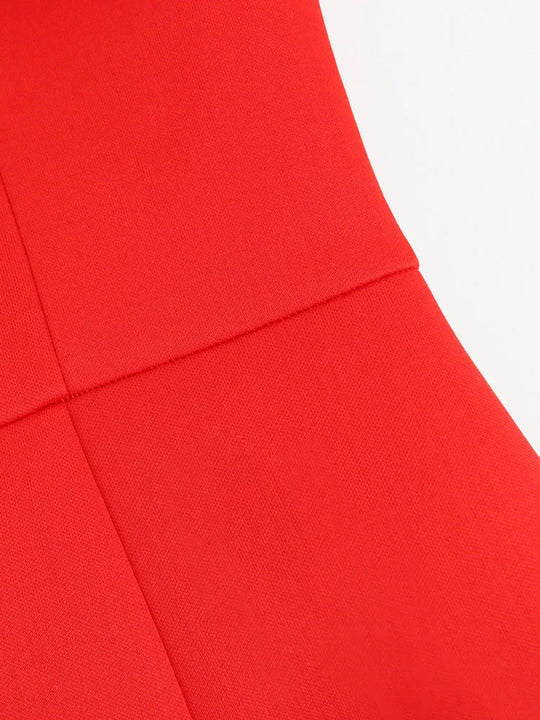 Design sense: niche, sexy, one shoulder lotus leaf edge banquet dress, hip hugging skirt, women's party dress