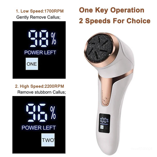Electric Foot File Pedicure Machine Callus Remover Rechargeable Foot