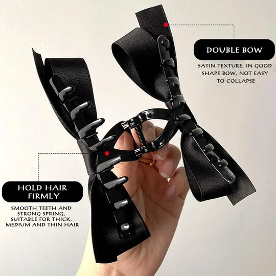 Fashion Bow Hair Claw Clips for Women Elegant Ponytail Braid Hair