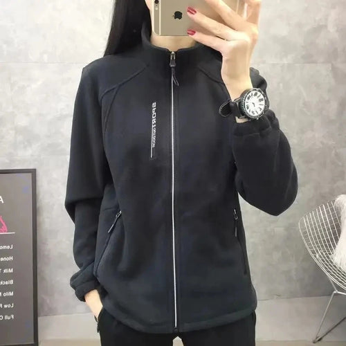 Plus Size Autumn Winter Polar Fleece Warm Coat Women Sweatshirt