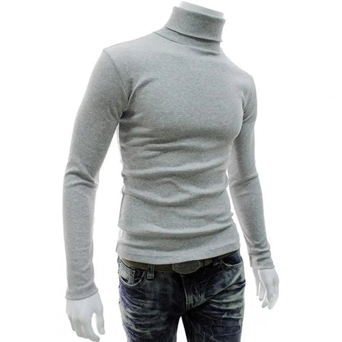 Shirt Stretchy Soft Autumn Turtleneck Long Sleeve Solid Color Winter