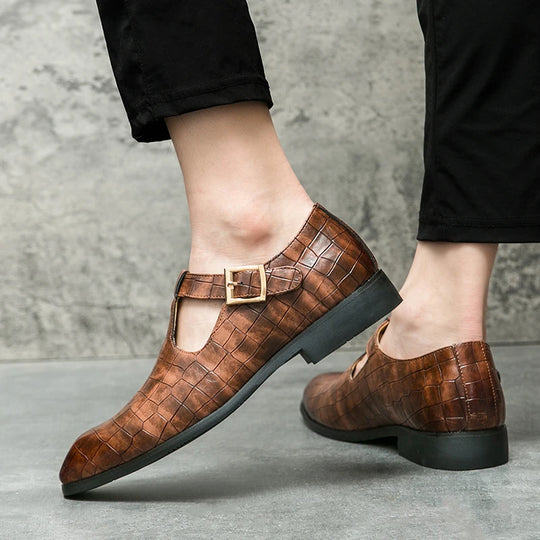 Business casual men's shoes Classic British style Fashion party and dance Plus Size 38-46 Plus Size Black leather shoes Hot