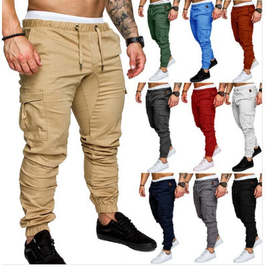 New Men's Cargo Pants Tooling Multi Pocket Trousers Woven Fabric