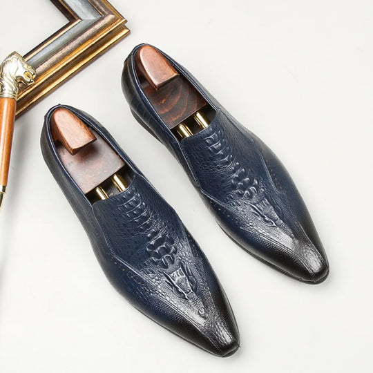 Fashions Slip-on Loafers Buckle Leather Shoe Daily Casual Shoes Men's Business Formal Office Shoes Original Designer British