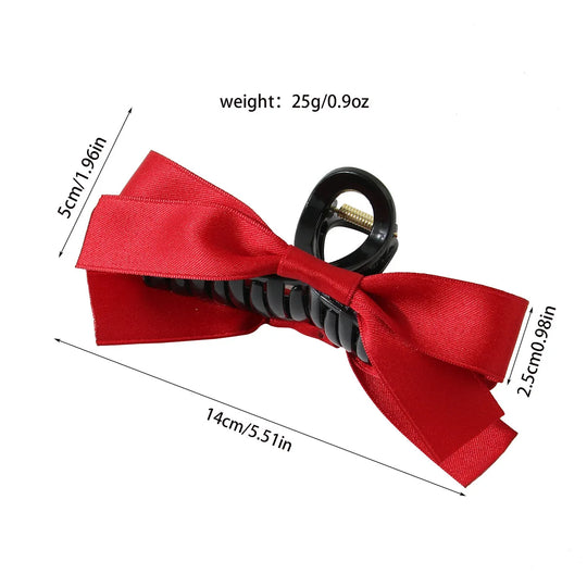 Fashion Bow Hair Claw Clips for Women Elegant Ponytail Braid Hair
