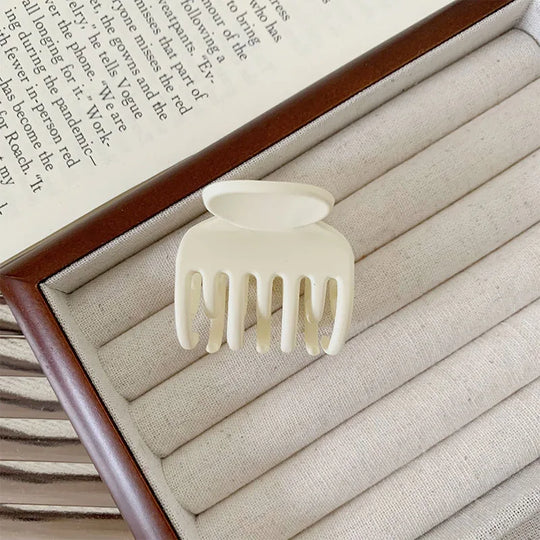 Small Frosted Hair Clip Basic All-Match Brown Hair Clip For Women